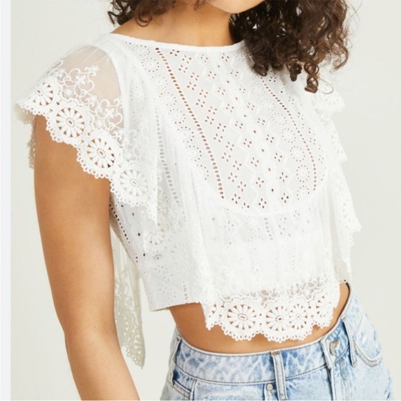 Altar'd State Tops - Altar’d State Eyelet Top